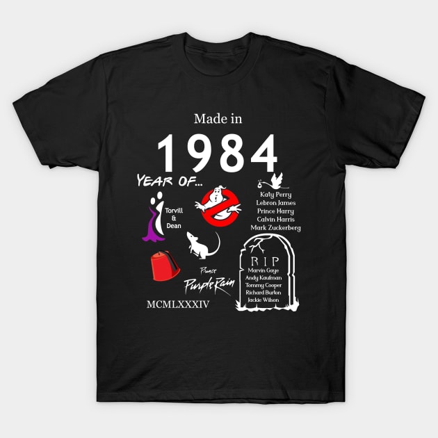 Made in 1984 T-Shirt by Jambo Designs